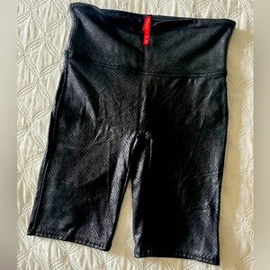Spanx faux leather bike shorts